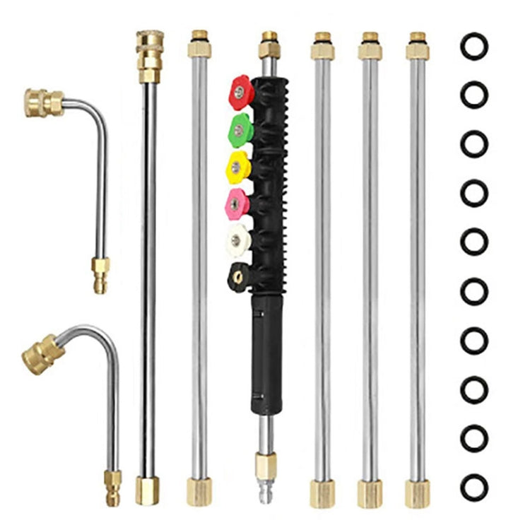 8 in 1 Car Wash High Pressure Spray Nozzle Cleaning Extension Rod, 8 in 1 Spray Nozzle