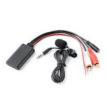 Load image into Gallery viewer, Car 2RCA Lotus Male Head AUX Music + MIC Bluetooth Phone Cable, Cable Length: 1.5m, Car 2RCA Lotus Male Head AUX Cable