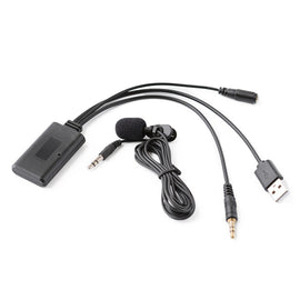 Car AUX Music + MIC Bluetooth Phone Cable, Cable Length: 1.5m, Car AUX Cable