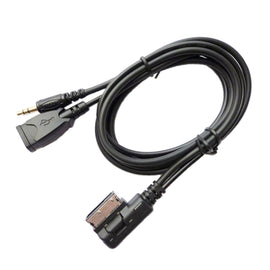 Car AMI AUX Audio Cable AUX + USB Charging + Mobile Music for Mercedes-Benz, For Mercedes-Benz (USB)