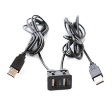 Load image into Gallery viewer, Car Universal Modified Dual USB Interface Charging Cable Switch Holder for Alpine / Pioneer, USB+USB