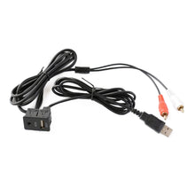 Load image into Gallery viewer, Car Universal Modified USB AUX Extension Cable USB+2RCA Lotus Male Switch Holder for Alpine / Pioneer, USB AUX Extension Cable