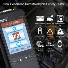 Load image into Gallery viewer, DUOYI DY222 Car 12V / 24V Battery Tester, DY222