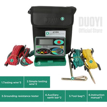 Load image into Gallery viewer, DUOYI DY4100 High-precision Digital Ground Resistance Meter Resistance Tester, DY4100