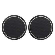 Load image into Gallery viewer, 2 PCS Car Diamond Anti-skid Soft Rubber Water Cup Mat