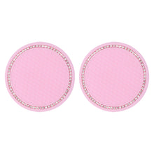 Load image into Gallery viewer, 2 PCS Car Diamond Anti-skid Soft Rubber Water Cup Mat