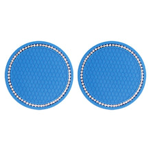Load image into Gallery viewer, 2 PCS Car Diamond Anti-skid Soft Rubber Water Cup Mat