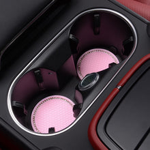 Load image into Gallery viewer, 2 PCS Car Diamond Anti-skid Soft Rubber Water Cup Mat