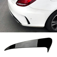 Load image into Gallery viewer, Car Rear Bumper Air Outlet Wind Knife Blade Decoration Sticker Strip for Mercedes-Benz C Class W205, Rear Wind Knife For Mercedes-Benz C Class(Black), Rear Wind Knife For Mercedes-Benz C Class(Carbon Fiber Black)
