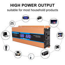 Load image into Gallery viewer, Carmaer 12V to 220V 1200W Car Multi-function Double Digital Display Inverter Household Power Converter, 12V to 220V 1200W