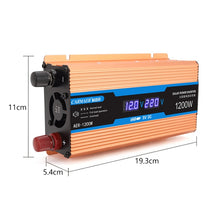 Load image into Gallery viewer, Carmaer 48V to 220V 1200W Car Multi-function Double Digital Display Inverter Household Power Converter, 48V to 220V 1200W