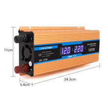 Load image into Gallery viewer, Carmaer 12V to 220V 1600W Car Multi-function Double Digital Display Inverter Household Power Converter, 12V to 220V 1600W