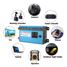 Load image into Gallery viewer, Carmaer 12V to 220V 500W Double Cigarette Lighter Car Double Digital Display Inverter Household Power Converter, 12V to 220V 500W