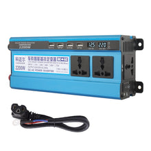 Load image into Gallery viewer, Carmaer 48V to 220V 2200W Three Socket Car Double Digital Display Inverter Household Power Converter, 48V to 220V 2200W