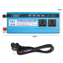 Load image into Gallery viewer, Carmaer 48V to 220V 2200W Three Socket Car Double Digital Display Inverter Household Power Converter, 48V to 220V 2200W