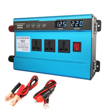 Load image into Gallery viewer, Carmaer 12V to 220V 3000W Intelligent Fan Car Double Digital Display Inverter Household Power Converter, 12V to 220V 3000W