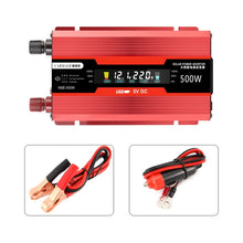 Load image into Gallery viewer, Carmaer Universal 12V to 220V 500W Car LCD Display Inverter Household Power Converter, Universal 12V to 220V 500W