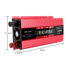 Load image into Gallery viewer, Carmaer Universal 24V to 220V 1200W Car LCD Display Inverter Household Power Converter, Universal 24V to 220V 1200W