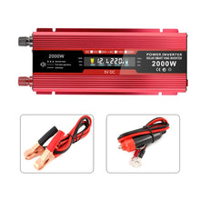 Load image into Gallery viewer, Carmaer Universal 12V to 220V 2000W Car LCD Display Inverter Household Power Converter, Universal 12V to 220V 2000W
