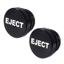 2 PCS Car / Motorcycle EJECT Letter Metal Cigarette Lighter Dust Cover, EJECT (Black), EJECT (Red)