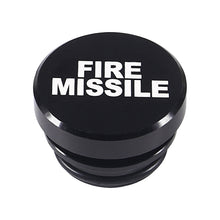 Load image into Gallery viewer, 2 PCS Car / Motorcycle FIRE MISSILE Letter Metal Cigarette Lighter Dust Cover, FIRE MISSILE (Black), FIRE MISSILE (Red)