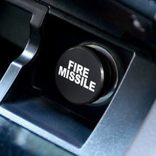 Load image into Gallery viewer, 2 PCS Car / Motorcycle FIRE MISSILE Letter Metal Cigarette Lighter Dust Cover, FIRE MISSILE (Black), FIRE MISSILE (Red)