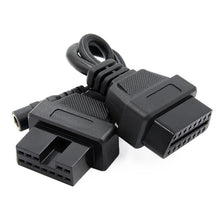 Load image into Gallery viewer, 12Pin to 16Pin Car OBD2 Conversion Cable OBDII Diagnostic Adapter Cable for Mitsubishi, 12Pin to 16Pin for Mitsubishi