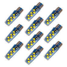 Load image into Gallery viewer, 10 PCS T10 DC12V / 1.2W Car Clearance Light 12LEDs COB Lamp Beads, 12LEDs COB (Ice Blue Light), 12LEDs COB (Blue Light), 12LEDs COB (Pink Light), 12LEDs COB (Green Light), 12LEDs COB (Red Light), 12LEDs COB (White Light), 12LEDs COB (Yellow Light)