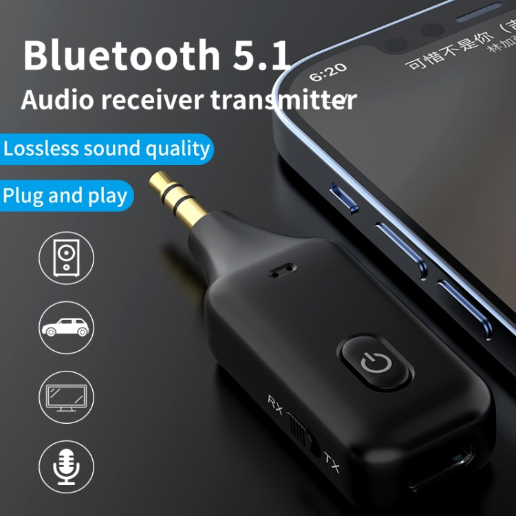 A60 3 in 1 Car Bluetooth Receiver Transmitter 3.5AUX Hands-free Call, A60