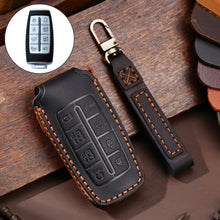 Load image into Gallery viewer, Hallmo Car Cowhide Leather Key Protective Cover Key Case for Hyundai Rohens Genesis 8-button, For Rohens Genesis