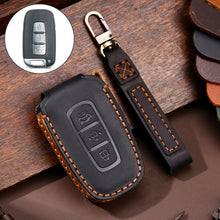 Load image into Gallery viewer, Hallmo Car Cowhide Leather Key Protective Cover Key Case for KIA K2 / K3 / K5 3-button, For KIA K2 / K3 / K5 3-button