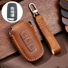 Load image into Gallery viewer, Hallmo Car Cowhide Leather Key Protective Cover Key Case for KIA K2 / K3 / K5 3-button, For KIA K2 / K3 / K5 3-button
