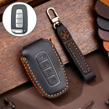 Load image into Gallery viewer, Hallmo Car Cowhide Leather Key Protective Cover Key Case for KIA K2 / K3 / K5 4-button, For KIA K2 / K3 / K5 4-button
