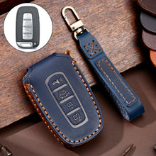 Load image into Gallery viewer, Hallmo Car Cowhide Leather Key Protective Cover Key Case for KIA K2 / K3 / K5 4-button, For KIA K2 / K3 / K5 4-button