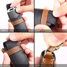 Load image into Gallery viewer, Hallmo Car Cowhide Leather Key Protective Cover Key Case for KIA K2 / K3 / K5 4-button, For KIA K2 / K3 / K5 4-button