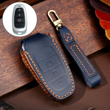 Load image into Gallery viewer, Hallmo Car Cowhide Leather Key Protective Cover Key Case for Hyundai 3-button, For Hyundai 3-button