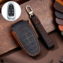 Load image into Gallery viewer, Hallmo Car Cowhide Leather Key Protective Cover Key Case for Hyundai 7-button, For Hyundai 7-button