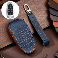 Load image into Gallery viewer, Hallmo Car Cowhide Leather Key Protective Cover Key Case for Hyundai 7-button, For Hyundai 7-button