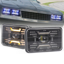Load image into Gallery viewer, OL-2051S 1 Pair 4x6 inch Off-road Vehicle Modified Angel Devil Eyes Rectangular Headlight, OL-2051S