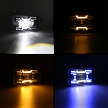 Load image into Gallery viewer, OL-2051S 1 Pair 4x6 inch Off-road Vehicle Modified Angel Devil Eyes Rectangular Headlight, OL-2051S