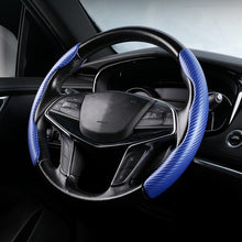 Load image into Gallery viewer, Car Universal Carbon Fiber Texture Leather Steering Wheel Cover