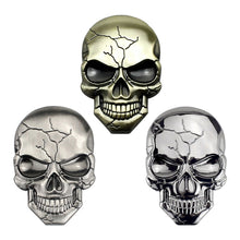 Load image into Gallery viewer, Three-dimensional Devil Skull Metal Car Sticker, Bronze, Silver Grey, Titanium Color