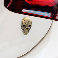Load image into Gallery viewer, Three-dimensional Devil Skull Metal Car Sticker, Bronze, Silver Grey, Titanium Color