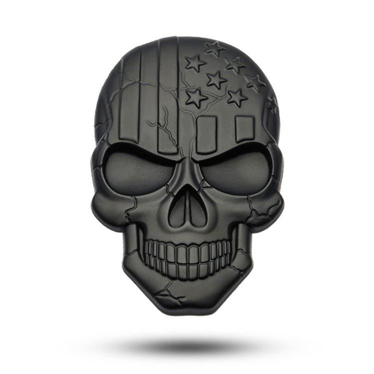 Three-dimensional Devil Skull Metal Plating Car Sticker, Silver, Black, Gun Metal, Plating Bronze, Red