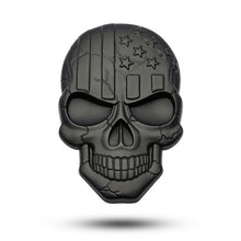 Load image into Gallery viewer, Three-dimensional Devil Skull Metal Plating Car Sticker, Silver, Black, Gun Metal, Plating Bronze, Red