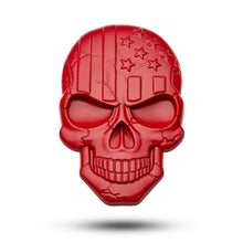 Load image into Gallery viewer, Three-dimensional Devil Skull Metal Plating Car Sticker, Silver, Black, Gun Metal, Plating Bronze, Red