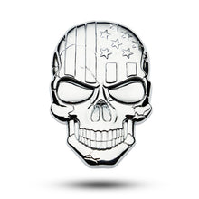 Load image into Gallery viewer, Three-dimensional Devil Skull Metal Plating Car Sticker, Silver, Black, Gun Metal, Plating Bronze, Red