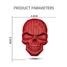 Load image into Gallery viewer, Three-dimensional Devil Skull Metal Plating Car Sticker, Silver, Black, Gun Metal, Plating Bronze, Red