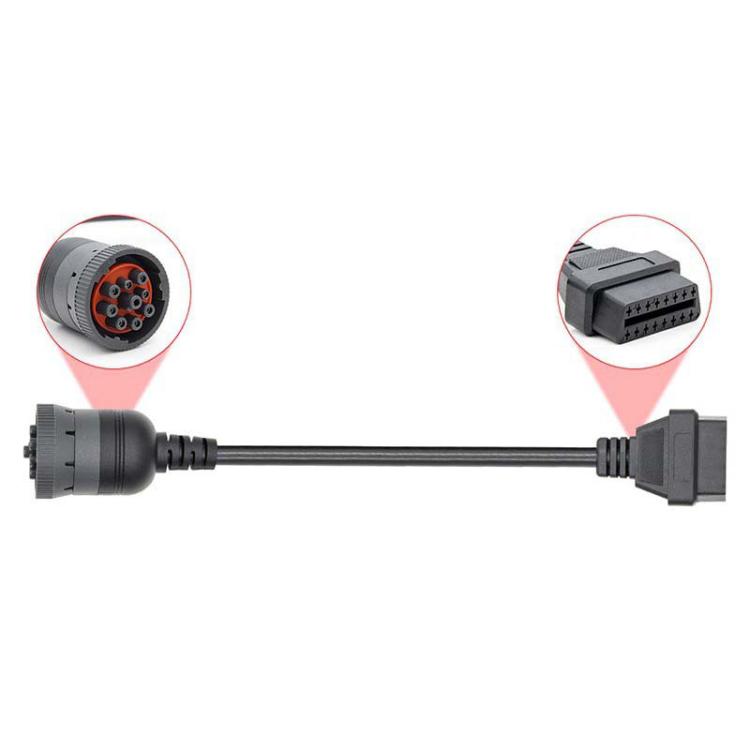 Female 16Pin to J1939 9Pin Truck cable, 16Pin to J1939 9Pin