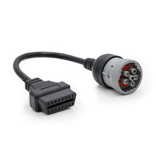 Load image into Gallery viewer, J1708 6Pin to OBD2 16Pin Female Car Diagnostic Adapter Cable, 6Pin to OBD2